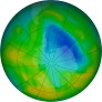 Antarctic ozone map for 2025-11-18